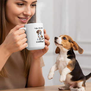 Funny BROWN 'Coffee' Beagle Personalise Coffee Mug