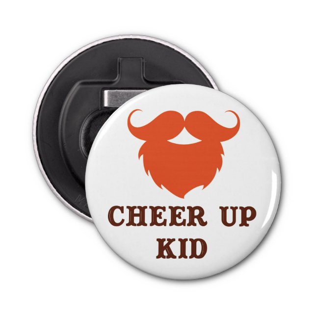 Funny Brown Moustache Bottle Opener (Front)