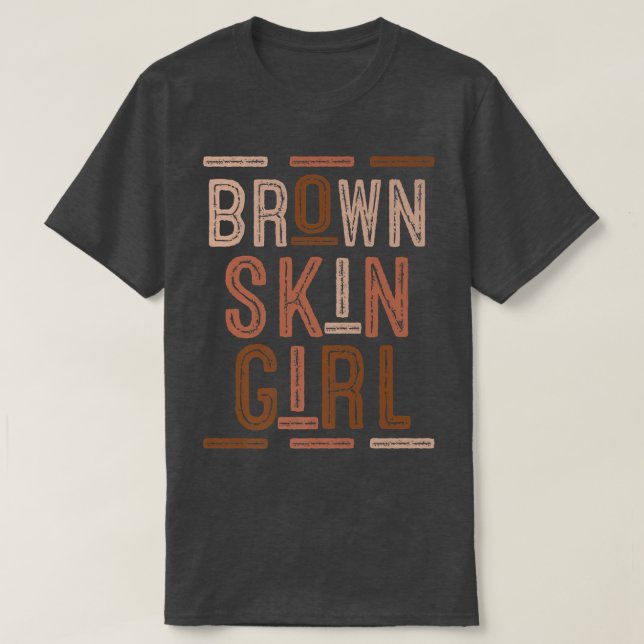 Funny Brown Skin Girl Gift  Melanin Queen Juneteen T-Shirt (Design Front)