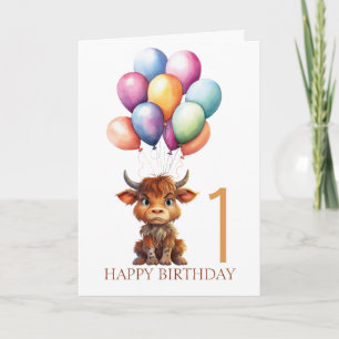 FUNNY Brown White Sweet Cow  Card