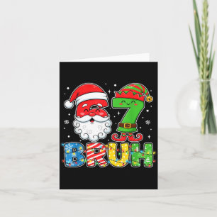 Funny Bruh 67 Six Seven Christmas 6 7 Meme Boy Gir Card