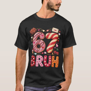 Funny Bruh 67 Six Seven Meme Valentine's Day Boys T-Shirt