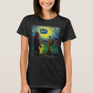 Funny Bruh Bigfoot Loch Ness Monster Squatch Sarca T-Shirt