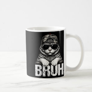 Funny bruh cat camo meme cat gift for cat mum cat coffee mug