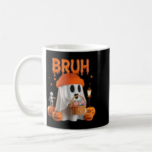 Funny Bruh Ghost Halloween Costume Trick Or Treat Coffee Mug
