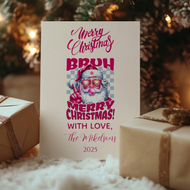 Funny Bruh Merry Christmas Holiday Card (Creator Uploaded)