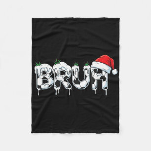 Funny Bruh Soccer Christmas Xmas Pajama Fleece Blanket