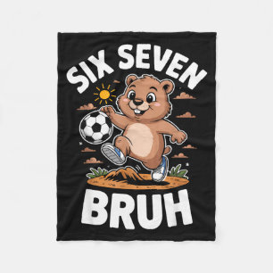 Funny Bruh Soccer Groundhog Day 67 Meme Pajamas Bo Fleece Blanket