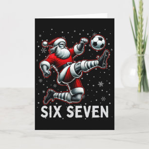 Funny Bruh Soccer Santa 67 Meme Christmas Xmas Paj Card