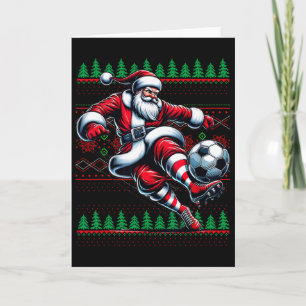 Funny Bruh Soccer Santa 67 Meme Christmas Xmas Paj Card