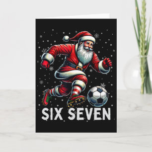 Funny Bruh Soccer Santa 67 Meme Christmas Xmas Paj Card