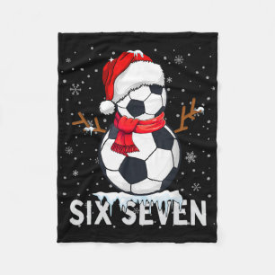Funny Bruh Soccer Santa 67 Meme Christmas Xmas Paj Fleece Blanket