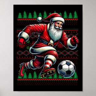Funny Bruh Soccer Santa 67 Meme Christmas Xmas Paj Poster