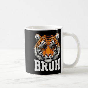 Funny Bruh Tiger Meme Graphic Wild Safari Animal Coffee Mug