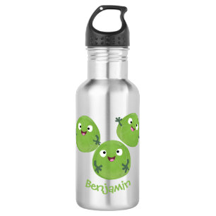 Funny Brussels sprouts vegetables cartoon 532 Ml Water Bottle