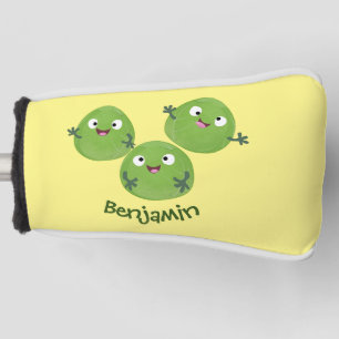 Funny Brussels sprouts vegetables cartoon Golf Head Cover
