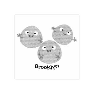 Funny Brussels sprouts vegetables Rubber Stamp