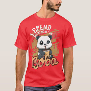 Funny Bubble Tea Panda Boba Tea 934 T-Shirt