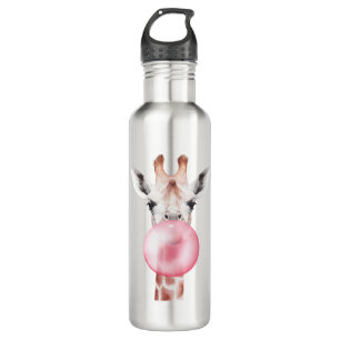 Funny Bubblegum Giraffe 710 Ml Water Bottle