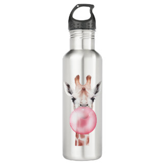 Funny Bubblegum Giraffe 710 Ml Water Bottle