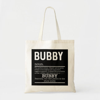 Funny Bubby Definition Grandma Mother Day Gifts Tote Bag