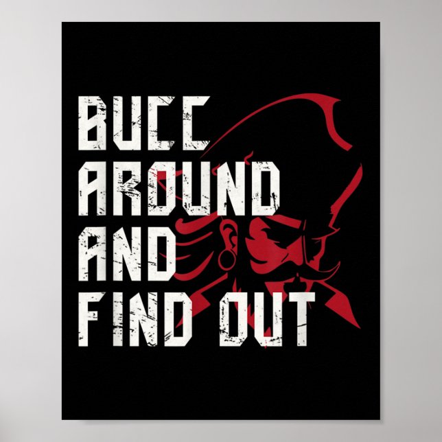 Funny Bucc Around And Find Out Vintage  Poster (Front)
