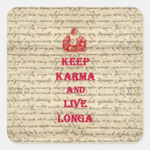 Funny Buddha saying Square Sticker