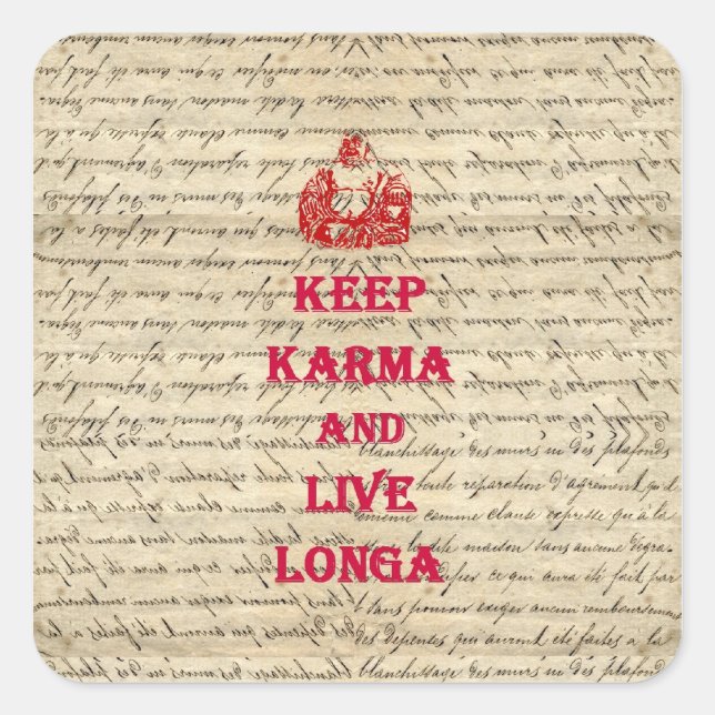 Funny Buddha saying Square Sticker (Front)