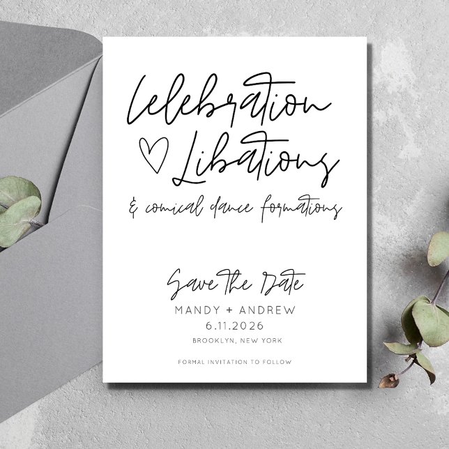 Funny Budget Wedding Save the Date Postcard (Funny Budget Wedding Save the Date Postcard)