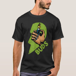 Funny Buds Weed Matching Couple Friends Husband Wi T-Shirt