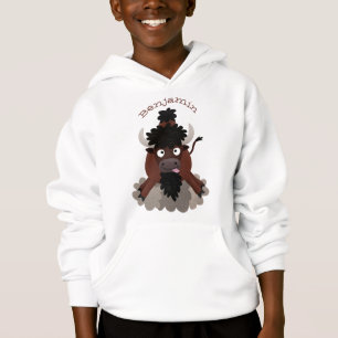 Funny buffalo bison cartoon illustration