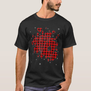 Funny Buffalo Plaid Family Matching Poker Christma T-Shirt