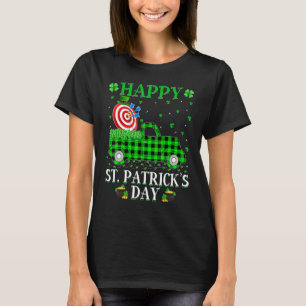 Funny Buffalo Plaid Green Truck Archery St. Patric T-Shirt