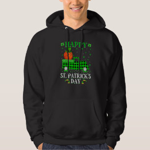 Funny Buffalo Plaid Green Truck Basketball St. Pat Hoodie