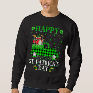 Funny Buffalo Plaid Green Truck Drum St Patrick's Sweatshirt