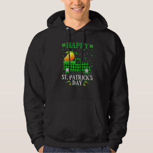 Funny Buffalo Plaid Green Truck Mango Fruit St Pat Hoodie