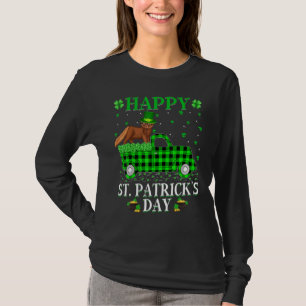 Funny Buffalo Plaid Green Truck Mink St. Patrick's T-Shirt