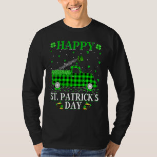 Funny Buffalo Plaid Green Truck Oboe St  Patrick's T-Shirt