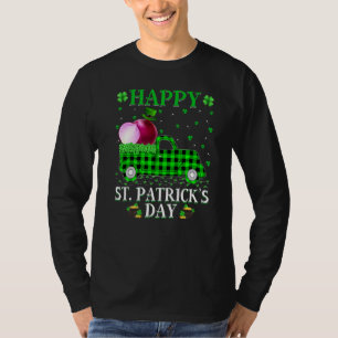 Funny Buffalo Plaid Green Truck Onion St Patrick's T-Shirt