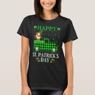 Funny Buffalo Plaid Green Truck Platypus St Patric T-Shirt