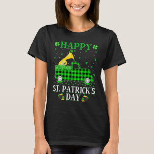 Funny Buffalo Plaid Green Truck Tuba St. Patrick's T-Shirt