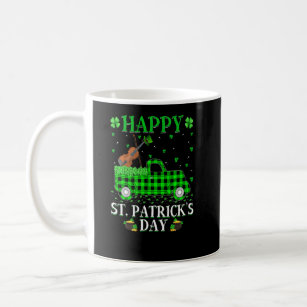 Funny Buffalo Plaid Green Truck Violin St. Patrick Coffee Mug