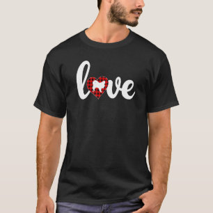 Funny Buffalo Plaid Love Japanese Chin Dog Valenti T-Shirt