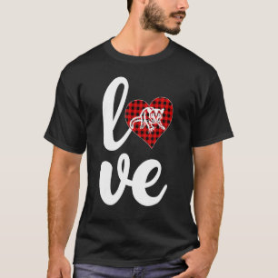 Funny Buffalo Plaid Love Sugar Glider Valentine S T-Shirt