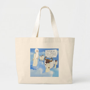 Funny Buffalo Wings In Heaven Gift Large Tote Bag