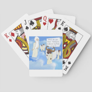 Funny Buffalo Wings In Heaven Gift Playing Cards