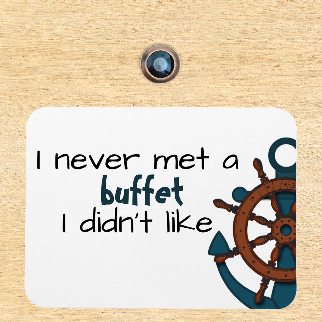Funny Buffet Cruise Nautical Ship Door Magnet (Creator Uploaded)