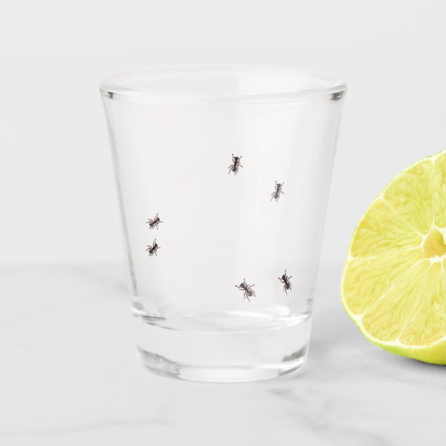 Funny Bug Ant Crawling Party  Shot Glass (Front)