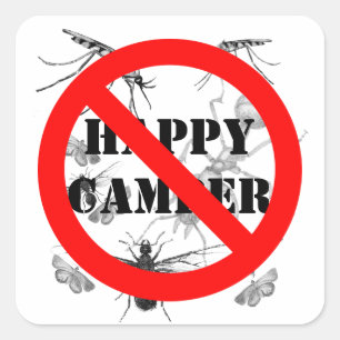 Funny Bugs Happy Camper NO Stickers