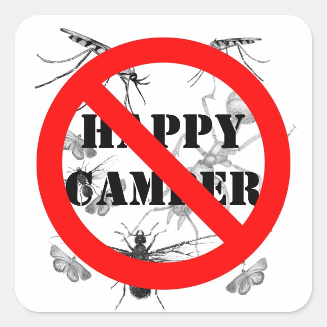 Funny Bugs Happy Camper NO Stickers (Front)